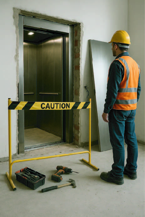 Elevador en construcción